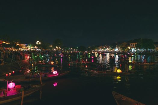 Hoian, Vietnam - 12 January, 2020: Hoi An ancient town, UNESCO world heritage. Hoi An is one of the most popular destinations in Vietnam.