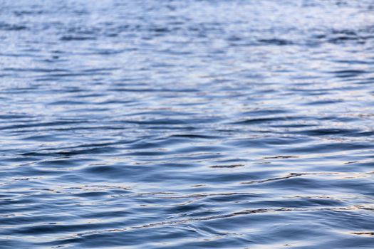 abstract water surface closeup with small plain ripples and selective focus.