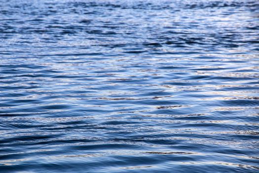 abstract water surface closeup with small plain ripples and selective focus.