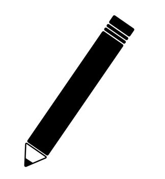 black pencil icon on white background. flat style. black color pencil icon for your web site design, logo, app, UI. pen symbol. 