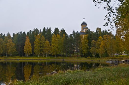 A lake in the city of Kuhmo, Finland.