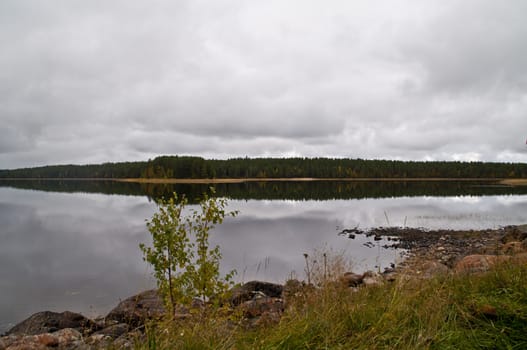 A lake in the city of Kuhmo, Finland.