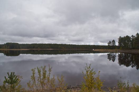 A lake in the city of Kuhmo, Finland.