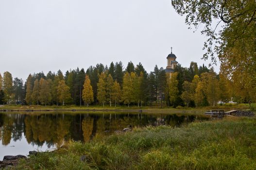 A lake in the city of Kuhmo, Finland.