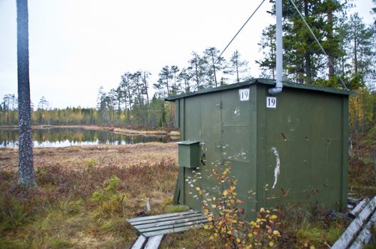 A hiker's cabin in the region of Kainuu, Finland