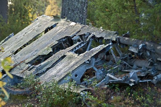 Wreckage from the Winter War near Suomussalmi, Finland.