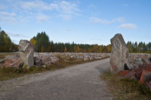 The Winter War Monument near Suomussalmi, Finland.