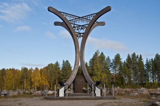 The Winter War Monument near Suomussalmi, Finland.