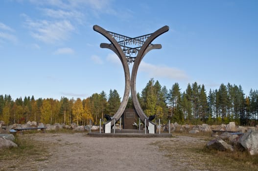 The Winter War Monument near Suomussalmi, Finland.