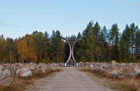 The Winter War Monument near Suomussalmi, Finland.