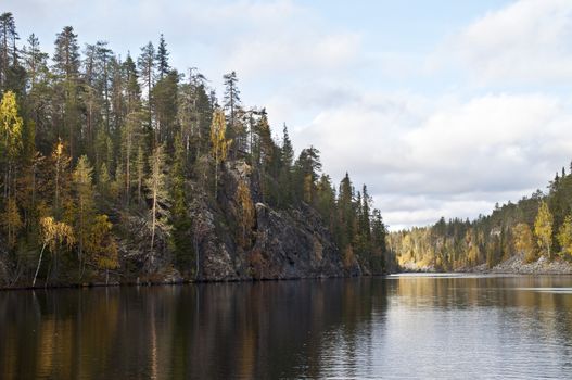 Small canyon in a national park in East-Finland