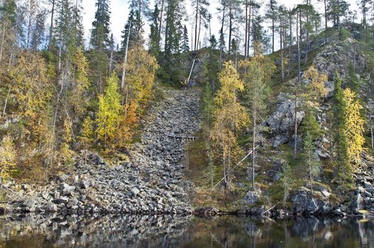 Small canyon in a national park in East-Finland