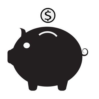 piggy bank icon on white background. flat style. piggy bank icon for your web site design, logo, app, UI. flash sign. piggy bank symbol. 