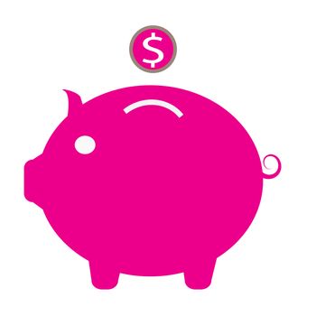 piggy bank icon on white background. flat style. piggy bank icon for your web site design, logo, app, UI. flash sign. piggy bank symbol. 

