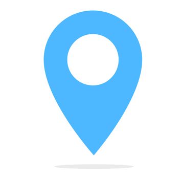 location pin icon on white background. location pin sign. flat style. blue location pin symbol. Map pointer Icon.