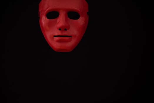 Mask isolated in dark room