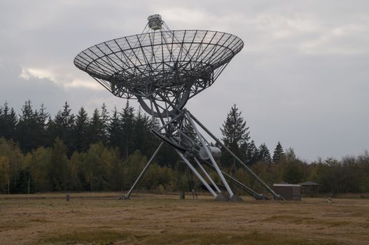 Radio telescopes near the village of Westerbork, The Netherlands.