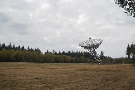 Radio telescope near the village of Westerbork, The Netherlands.