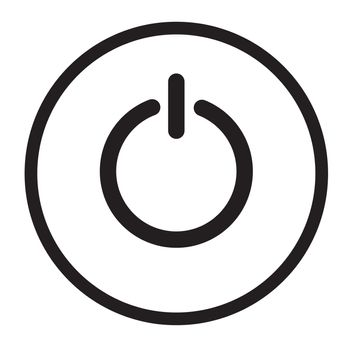 power icon on white background. flat style. power button for your web site design, logo, app, UI. switch start sign. shut down button.