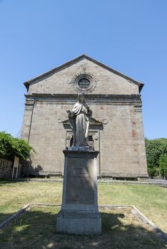 abadia san salvatore,italy august 01 2020:church in the country of abadia san salvatore