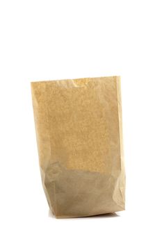 Paper bag isolated in white background
