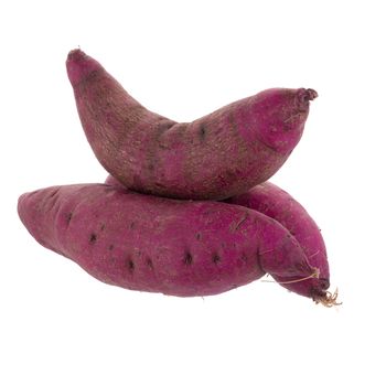 sweet potato isolated on over white background.