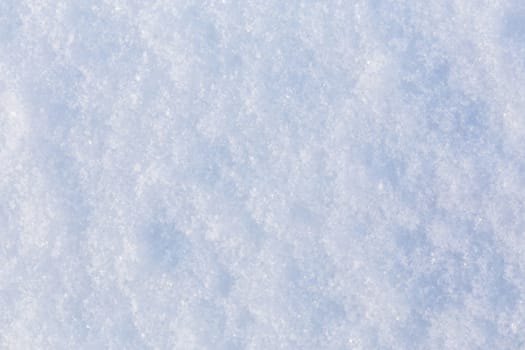flat closeup texture of snow surface at daylight withs selective focus.