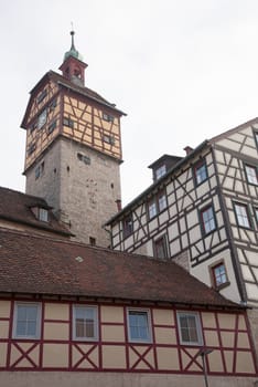 Medieval cityscape of Schwaebisch Hall in Germany 