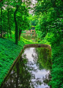 Bila Tserkva, Ukraine 06.20.2020. Alexandria park in Bila Tserkva, one of the most beautiful and famous arboretums in Ukraine, on a cloudy summer day.