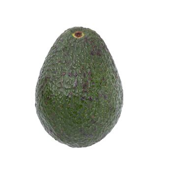 Green ripe avocado isolated on the white background.