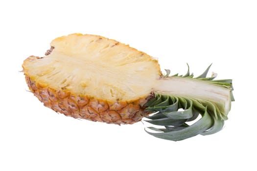 Pineapple slices isolated on a white background.