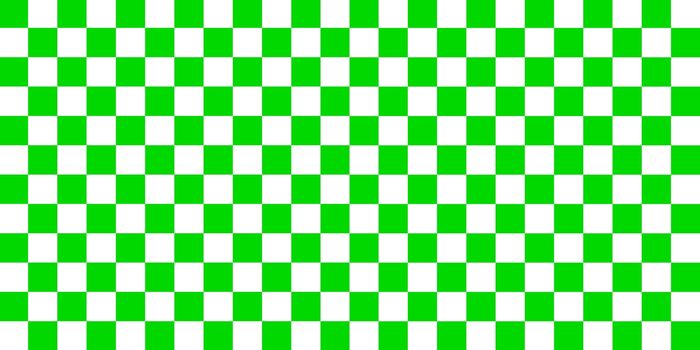 Green and white checkerboard squares seamless pattern.