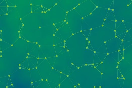 Green Neural Network Grid Abstract Background Conceptual Illustration