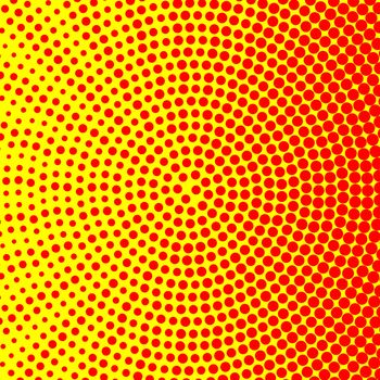 Simple circle red and yellow halftone texture.