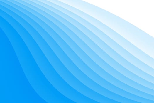 Blue White Color Gradient Wave Abstract Illustration.