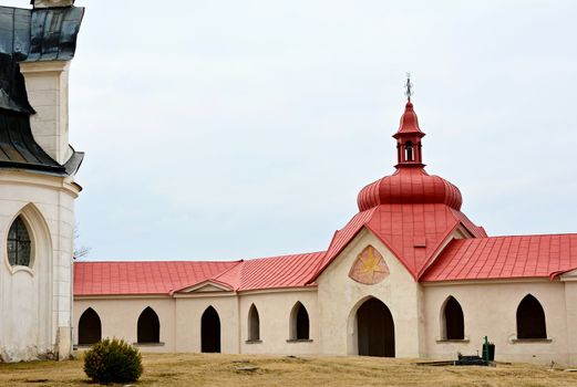 Church of St. John of Nepomuk on Zelena Hora (UNESCO monument). It was built in baroque gothic style and was designed by architect Jan Blazej Santini-Aichel. It is placed near Zdar nad Sazavou town at Moravia in Czech Republic. 