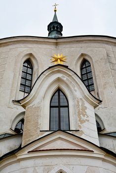 Church of St. John of Nepomuk on Zelena Hora (UNESCO monument). It was built in baroque gothic style and was designed by architect Jan Blazej Santini-Aichel. It is placed near Zdar nad Sazavou town at Moravia in Czech Republic. 