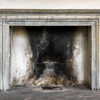 An old fireplace in a sanctuary Italian, from the medieval times.