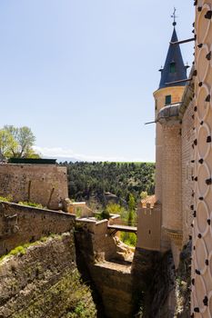 Details of the famous Alcazar castle of Segovia, Castilla y Leon, Spain
