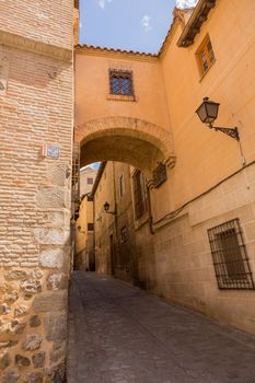 Toledo Angel street arch in Castile La Mancha of Spain