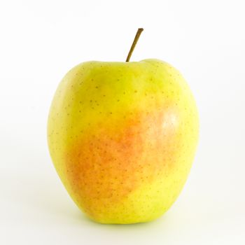 An integrates green apple isolated on a white background.