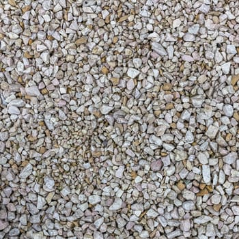 Horizontal view composed of gravel and small stones yellow.