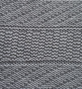 grey wool hand knitted texture abstract background