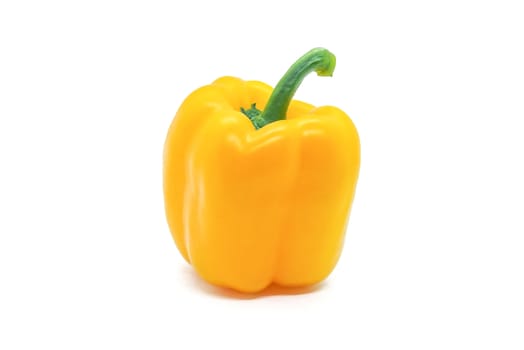Yellow bell pepper isolated on a white background