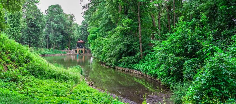 Bila Tserkva, Ukraine 06.20.2020. Alexandria park in Bila Tserkva, one of the most beautiful and famous arboretums in Ukraine, on a cloudy summer day.