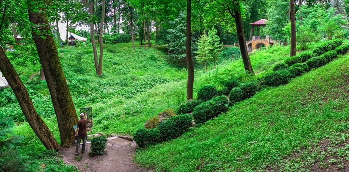 Bila Tserkva, Ukraine 06.20.2020. Alexandria park in Bila Tserkva, one of the most beautiful and famous arboretums in Ukraine, on a cloudy summer day.