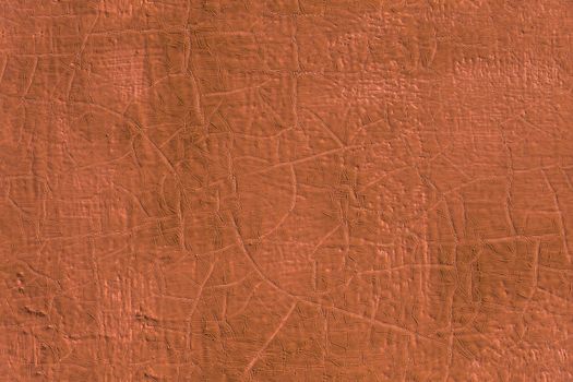 thick fresh brown oil paint on flat steel surface seamless texture with old cracks under it.