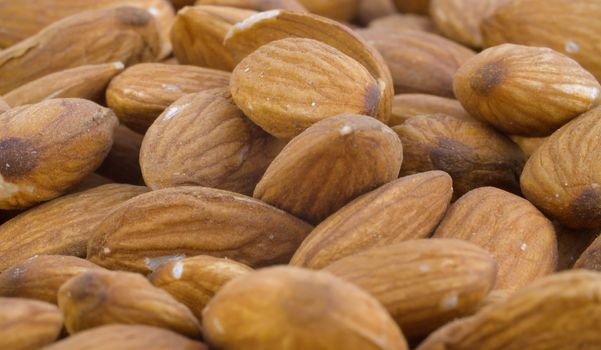 Nut almond close up. Product rich in minerals and vitamins. Macro shooting