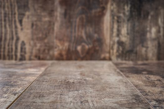 Wooden table background. Empty. Copyspace.