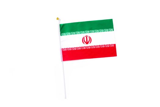 iranian flag isolated on white background.